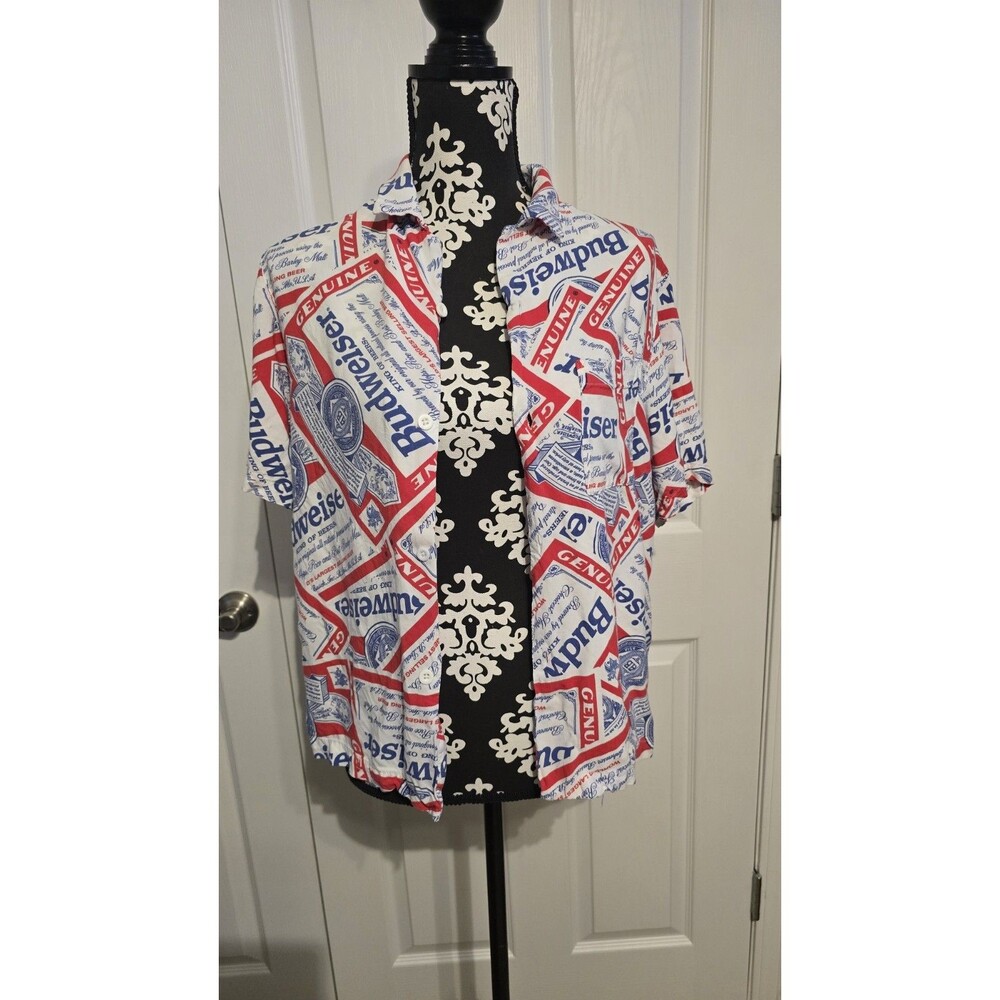 Womens Pacsun Budweiser Button Up Size Small Cool Shirt Girls!